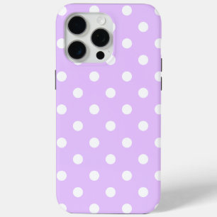 Schlichter Lavendel mit hübschen weißen Polka-Punk Case-Mate iPhone Hülle
