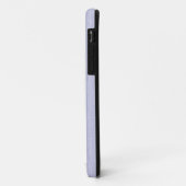 Schlichter Lavendelnebel mit Holzkörnmonogramm Case-Mate iPhone Hülle (Hinten/Links)