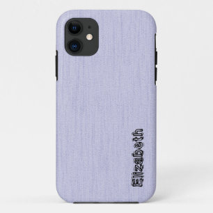 Schlichter Lavendelnebel mit Holzkörnmonogramm Case-Mate iPhone Hülle