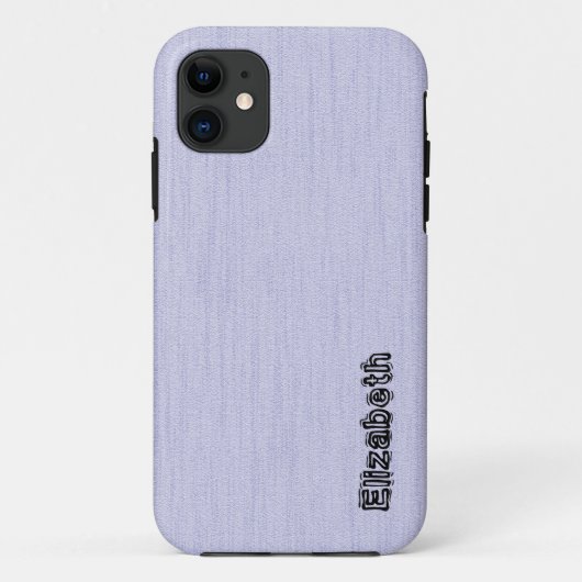 Schlichter Lavendelnebel mit Holzkörnmonogramm Case-Mate iPhone Hülle (Rückseite)