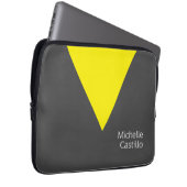 Schlichter, leichter, gelbgelber Minimalistischer Laptopschutzhülle (Vorne Rechts)