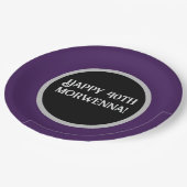 Schlichter Lila Dark Goth Pappteller (Schrägansicht)