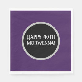 Schlichter Lila Dark Goth Serviette