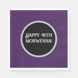 Schlichter Lila Dark Goth Serviette
