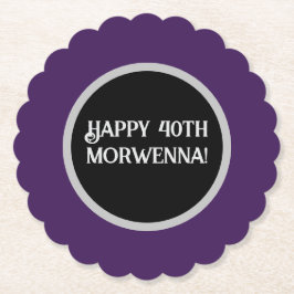 Schlichter Lila Dark Goth Untersetzer