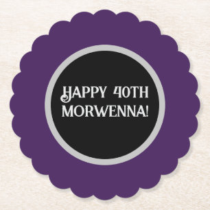 Schlichter Lila Dark Goth Untersetzer