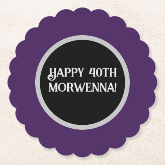 Schlichter Lila Dark Goth Untersetzer