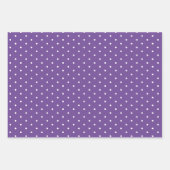 Schlichter Lila Polka Dot breit gestreift und fest Geschenkpapier Set (Vorderseite 2)
