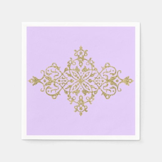 Schlichter Lilac-Hintergrund Serviette (Vorderseite)