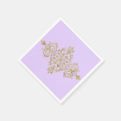 Schlichter Lilac-Hintergrund Serviette (Ecke)