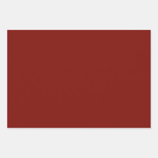 Schlichter Maroon Chili Barn Red Shades 3 Tones Geschenkpapier Set (Vorderseite)