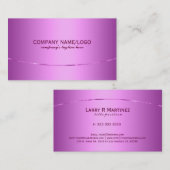 Schlichter metallisch rosa gebürsteter Aluminium-L Visitenkarte (Vorne/Hinten)