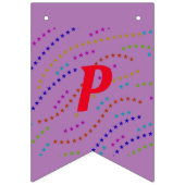 schlichter minimaler eleganter fröhlicher Jahresta Wimpelkette (Dritte Fahne)