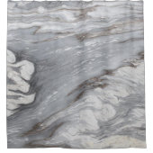 schlichter, minimalistisch weißer Marmor Duschvorhang (Vorderseite)