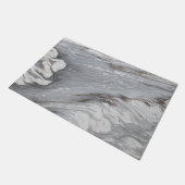 schlichter, minimalistisch weißer Marmor Fußmatte (Schrägansicht)