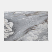 schlichter, minimalistisch weißer Marmor Fußmatte (Vorderseite)