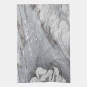 schlichter, minimalistisch weißer Marmor Geschirrtuch (Vertikal)