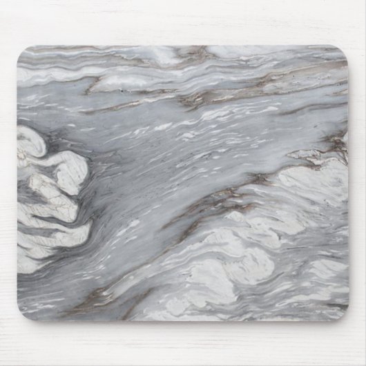 schlichter, minimalistisch weißer Marmor Mousepad (Vorne)