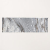 schlichter, minimalistisch weißer Marmor Yogamatte (Vorderseite (Horizontal))