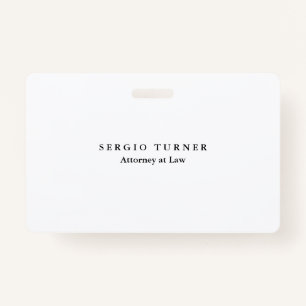 Schlichter Minimalistischer Beruflicher Rechtsanwa Ausweis