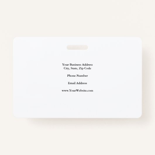 Schlichter Minimalistischer Beruflicher Rechtsanwa Ausweis (Rückseite)