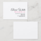 Schlichter Minimalistischer moderner, einfacher Wh Visitenkarte (Vorne/Hinten)