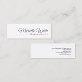 Schlichter Minimalistischer moderner Grauschmuckkü Mini Visitenkarte (Vorne/Hinten)