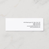 Schlichter Minimalistischer moderner Grauschmuckkü Mini Visitenkarte (Rückseite)