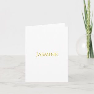 Schlichter Minimalistischer Name der Goldfarbe