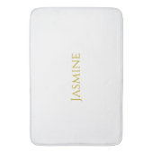 Schlichter Minimalistischer Name der Goldfarbe Badematte (Vorderseite Vertikal)