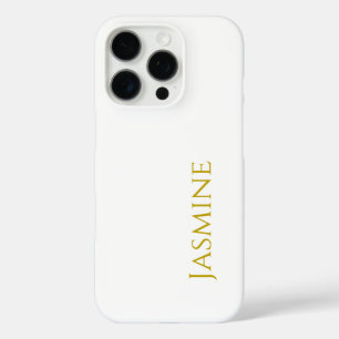 Schlichter Minimalistischer Name der Goldfarbe iPhone 16 Pro Hülle
