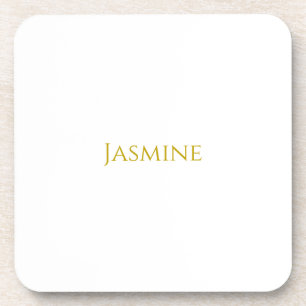 Schlichter Minimalistischer Name der Goldfarbe Getränkeuntersetzer