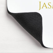 Schlichter Minimalistischer Name der Goldfarbe Mousepad (Ecke)