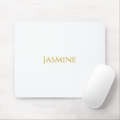 Schlichter Minimalistischer Name der Goldfarbe Mousepad (Mit Mouse)