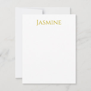 Schlichter Minimalistischer Name der Goldfarbe RSVP Karte