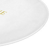 Schlichter Minimalistischer Name der Goldfarbe Schneidebrett (Ecke)