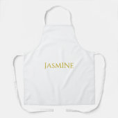 Schlichter Minimalistischer Name der Goldfarbe Schürze (Vorderseite)