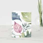 Schlichter Minimalistischer Name Floral (Rückseite)