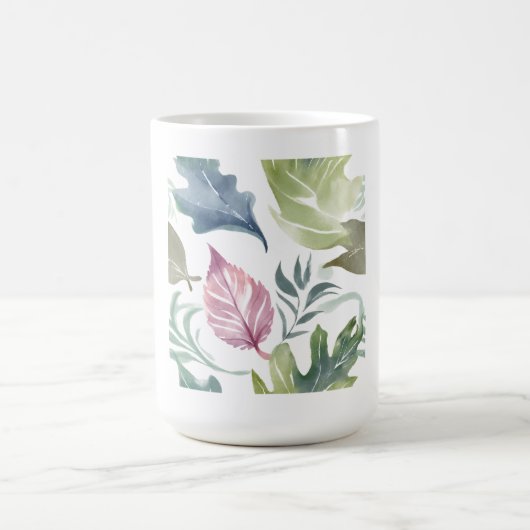 Schlichter Minimalistischer Name Floral Kaffeetasse (Mittel)