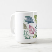 Schlichter Minimalistischer Name Floral Kaffeetasse (Vorderseite Links)