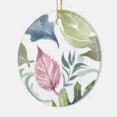 Schlichter Minimalistischer Name Floral Keramik Ornament (Links)