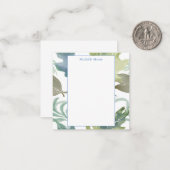 Schlichter Minimalistischer Name Floral Mitteilungskarte (Vorderseite/Rückseite Beispiel)