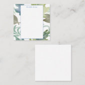 Schlichter Minimalistischer Name Floral Mitteilungskarte (Vorne/Hinten)