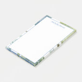 Schlichter Minimalistischer Name Floral Post-it Klebezettel (angewinkelt)