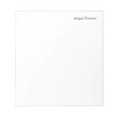 Schlichter Minimalistischer Name Notizblock (Vorderseite)