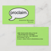Schlichter Minister Preacher Modern Business Card Visitenkarte (Vorne/Hinten)