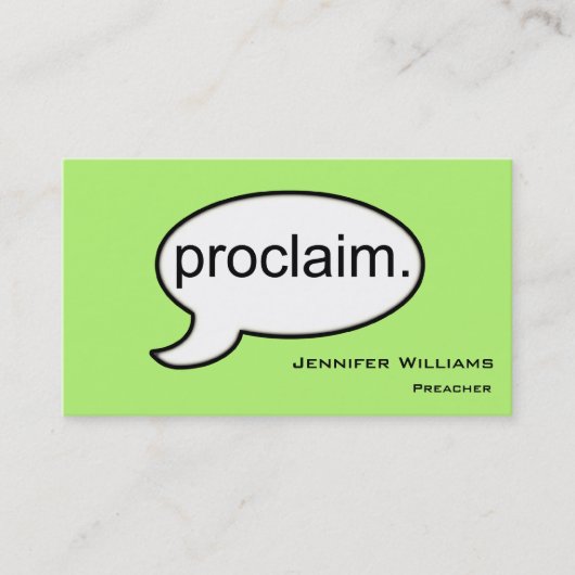 Schlichter Minister Preacher Modern Business Card Visitenkarte (Vorderseite)