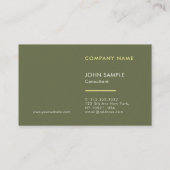 Schlichter, moderner Beruflicher Premium Dick Luxu Visitenkarte (Rückseite)