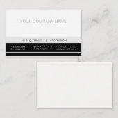 Schlichter moderner beruflicher Schwarz-weißer Visitenkarte (Vorne/Hinten)