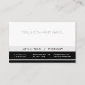 Schlichter moderner beruflicher Schwarz-weißer Visitenkarte (Vorderseite)